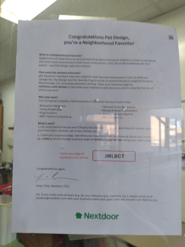 Pet Design Inc. Westminster, CO